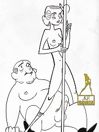 Sexy cartoon sketches of boosty girls and Erin Esurance by JKR comix